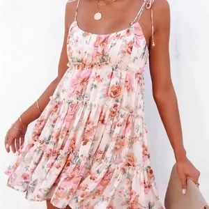 VICI Floral Tie Strap Babydoll Dress